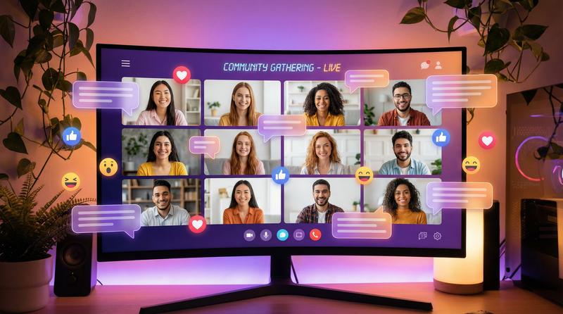 17c一起草视频社区互动场景